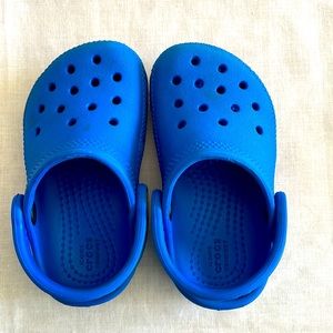 Baby size 6- Blue Crocs- like new condition